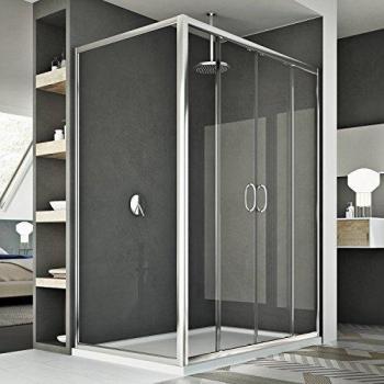 Mampara corredera de ducha Idralite 75x170 cm h185