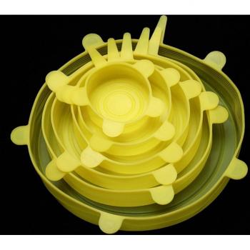 6-Pack Silicone Stretch Lids for Kitchen Use