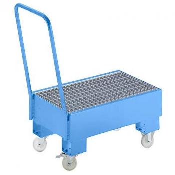 Bac de rétention, type AW60-1 SR, mobile, bleu RAL5012