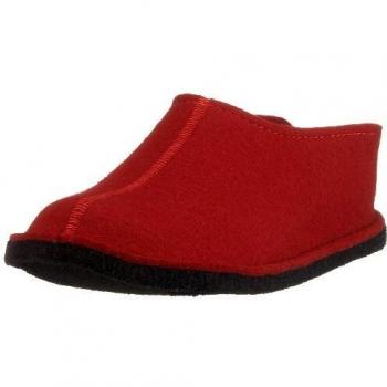 Haflinger Smily Filzpantoffeln, Wollfilz, Rot, Gr. 37