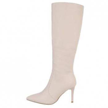 Beige Stiletto-Abendschuhe für Damen