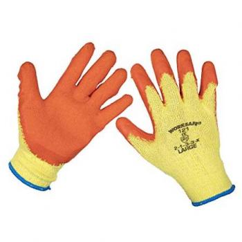Sealey Worksafe Super Grip Gloves Orange L Pack of 120