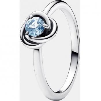 Pandora Aquamarine Eternity Circle Ring - Size 56