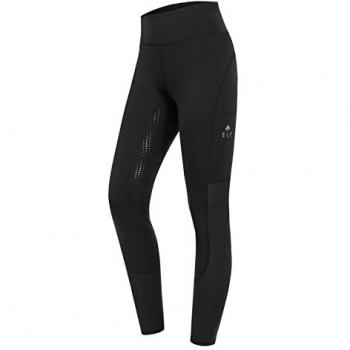 Leggings de equitación Waldhausen Hanna con agarre completo y tejido mesh negro talla 34