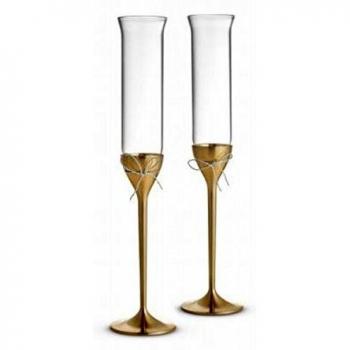 Silver Plated Love Knots Gold Flute Set