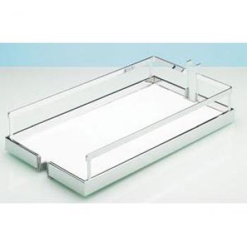 FP Hettich Arena‑Style Einhängetablare – Rutschstopp, 250 × 462 × 93 mm, verchromt