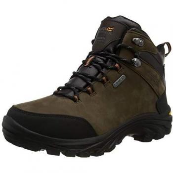 Regatta Mens Burrell Leather Isotex Waterproof Walking Boots in Brown, UK Size 7