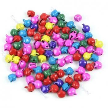 100 pièces breloques de bijoux en forme de petite cloche 6mm, perles or couleur mixte pour artisanat de mariage