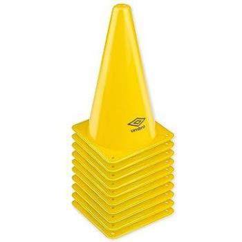 Umbro - Set 10 Coni Per Allenamento Agilità Calcio Calcetto Agility Coordinazione Giallo