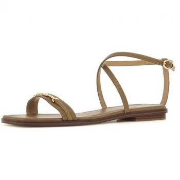 Lena Beige Leather Sandals – Michael Kors Women’s 7
