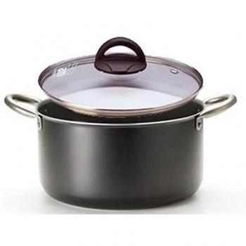 Casseruola Accademia Mugnano Maxima con 2 Manici e Coperchio in Vetro, Diametro 28 CM