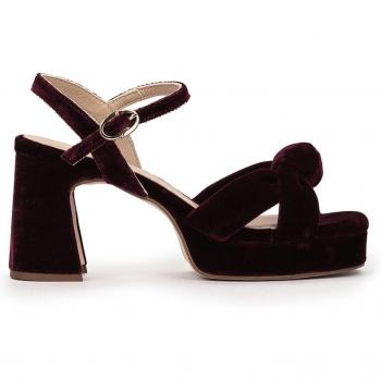 Sandalias de Tacón Burdeos Pedro Miralles