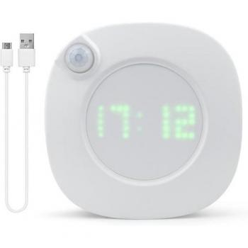 Reloj inteligente de pared con alarma y luz LED