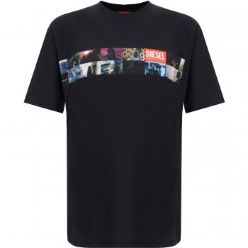 T-shirt Homme Diesel Imprimé Livestream Noir XL