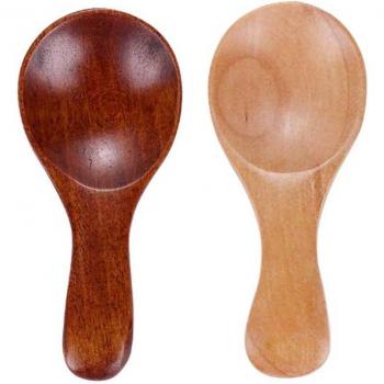 Houten Theelepels voor Zout en Honing