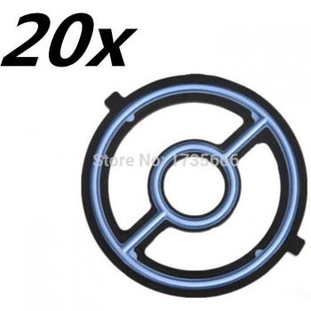 Juego de juntas de adaptador de enfriador de aceite para Mazda 3, 5, 6, CX-7, 1S7Z6A642AAA, LF02-14-700, 20 piezas