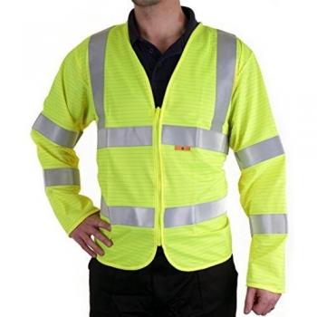 Beeswift Fire Retardant High Visibility Long Sleeve Jerkin BSW11985