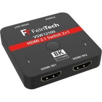 FeinTech VSW12100 – HDMI 2.1 2‑Ein-1‑Aus‑Switch mit automatischer Umschaltung (Switch‑Box)
