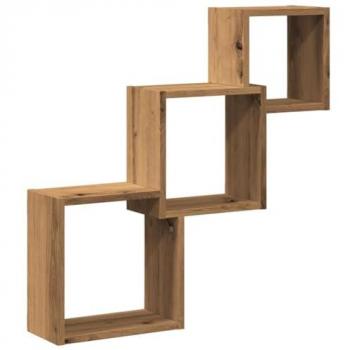 Vidaxl Wall Cube Shelves Artisan Oak 68x15x68 cm Engineered Wood