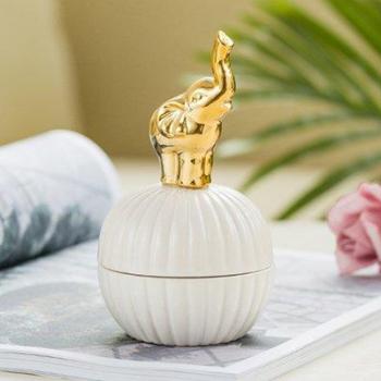 Gold Marble Ceramic Jewelry Tray