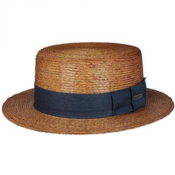 Stetson Boater Palm Straw Hat - Size M (56-57 cm) - Brown