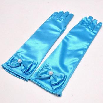 Bowknot Long Gloves for Kids - Satin Summer Protection