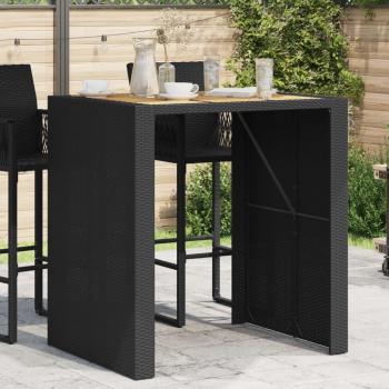 VidaXL 105x80x110 cm Poly Rattan Garden Bar Table