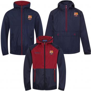 Red FC Barcelona Youth Shower Jacket Windbreaker (Size 12‑13)