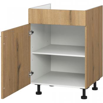KS-Trea KBL60 Kochfeldumbauschrank, braun, 60 cm