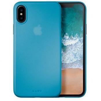 LAUT Handyhülle für iPhone X, Slimskin, 0.5mm dünne Hülle mit Kameraerhöhung, Farbe: Blue