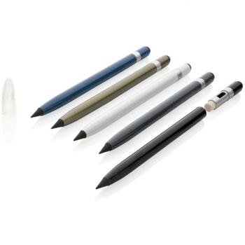Duurzame aluminium pen met gum