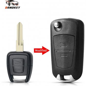 Dandkey 2-Tasten Auto Schlüssel Gehäuse für Vauxhall Opel Astra Zafira Vectra Omega (HU100/HU46/HU43/YM28)