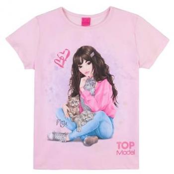 TOPModel T-Shirt – Romantisches großes Frontmotiv