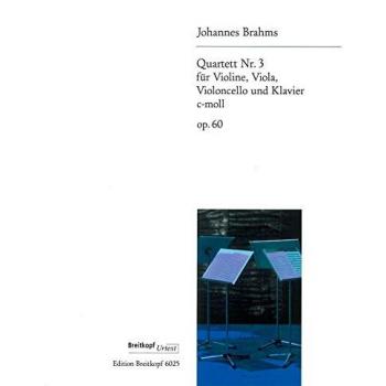 Partitions classique EDITION BREITKOPF BRAHMS J. - QUATUOR AVEC PIANO OP. 60 EN DO MINEUR Musique de chambre