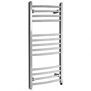 Radiatore Scaldasalviette Elettrico Curvo 200W - Termoarredo Bagno Bianco - 1000 x 500mm