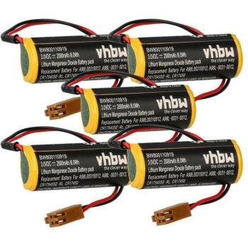 Pack 5x VHbw – Compatible GE Fanuc, 2000 mAh, 3 V, Li‑ion