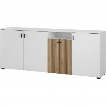 INOSIGN Sideboard »Hudson«, elegante Trendfarbe, 200 cm mit Metallgriffen