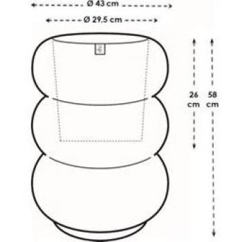 Pot de Fleur Recyclé Elho Amber Roll 43 cm