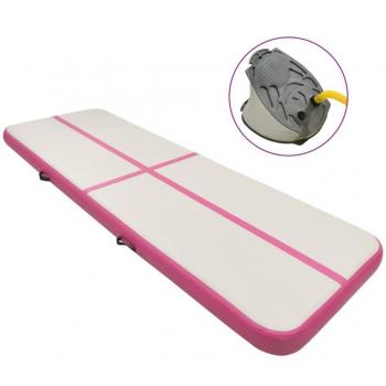 VidaXL Esterilla Inflable de Gimnasia con Bomba PVC 300x100x15 cm Estera Color Rosa