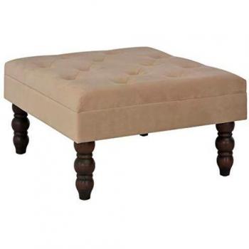 Sitzbank Samt 60 x 60 x 36 cm Beige