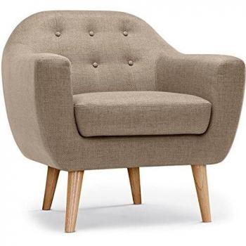 Fauteuil scandinave Menzzo Savoy capitonné