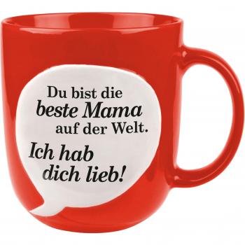 Henkelbecher “Mama-Glück” mit Spruchblase