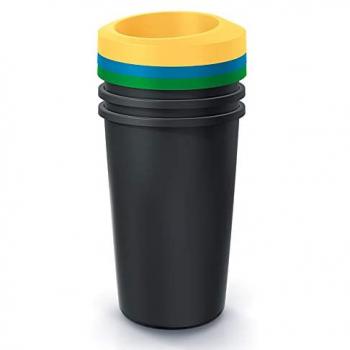 Keden - Juego de 3 cubos de reciclaje de 45L