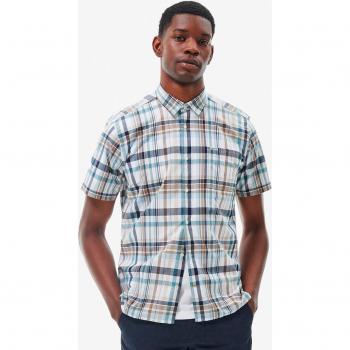 Barbour Camisa de hombre de manga corta y cuadros a color