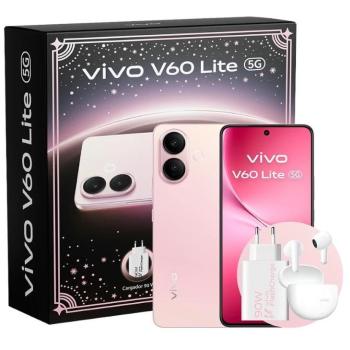 Vivo V60 Lite 5G Pop Pink 256 GB con Buds Air3+Caricatore 90W