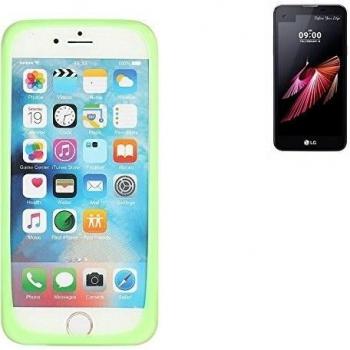 Parachoques de silicona para LG Electronics X screen, verde | cubierta de TPU marco protector caucho de protección - K-S-Trade (TM)