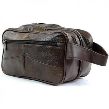 Hombres de piel de tocador/viaje/vacaciones/durante la noche/fin de semana bolsa de lavado