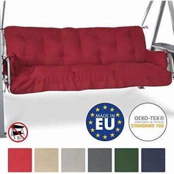 Cuscini per dondoli e altalene da Giardino Flair hs - 2 braccioli e Un soffice Cuscino Grande Rosso
