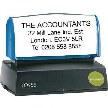 Q-Connect Pre-Inked Stamp Voucher for Customization - 57x20mm