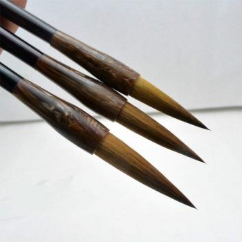 Huzhou Hard Hair Calligraphy Brush Pen Set - 3 Pack